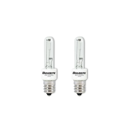 Bulbrite 20W T3 Bulbs with Candelabra Screw Base E12 Light Bulb, Clear, 2700K, 2PK 861342